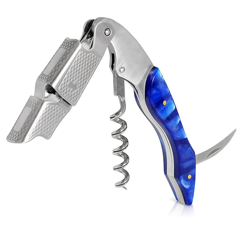 BR-WO47G Bule Resin Waiters Corkscrew